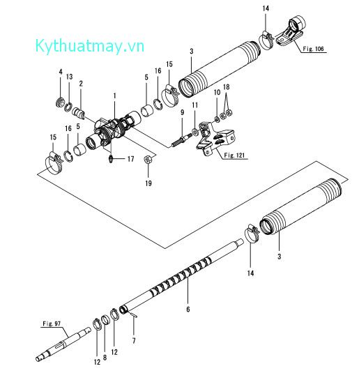 Trục nạp lúa ngang